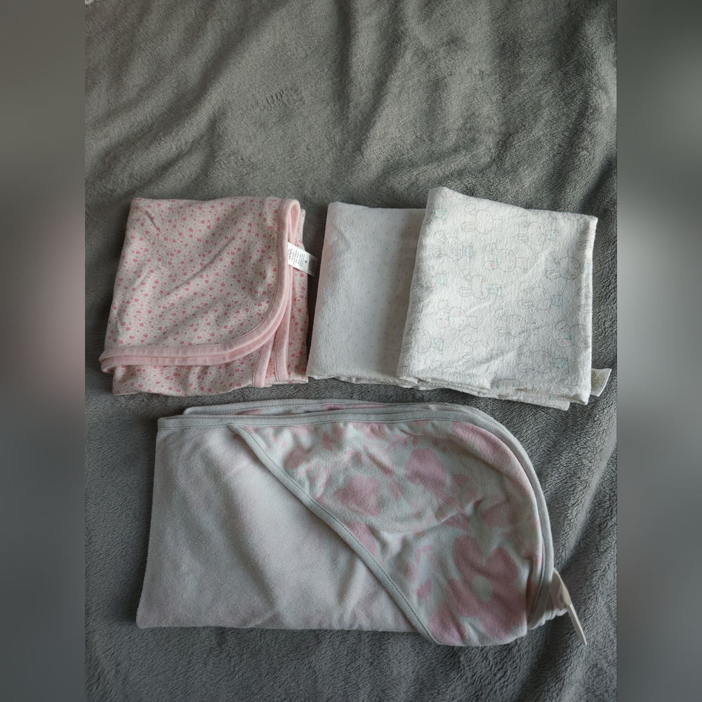 Baby Blankets, towels, burp cloths